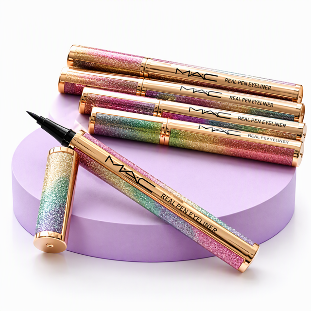 خط چشم مشکی Real Pen Eyeliner با بدنه رنگارنگ