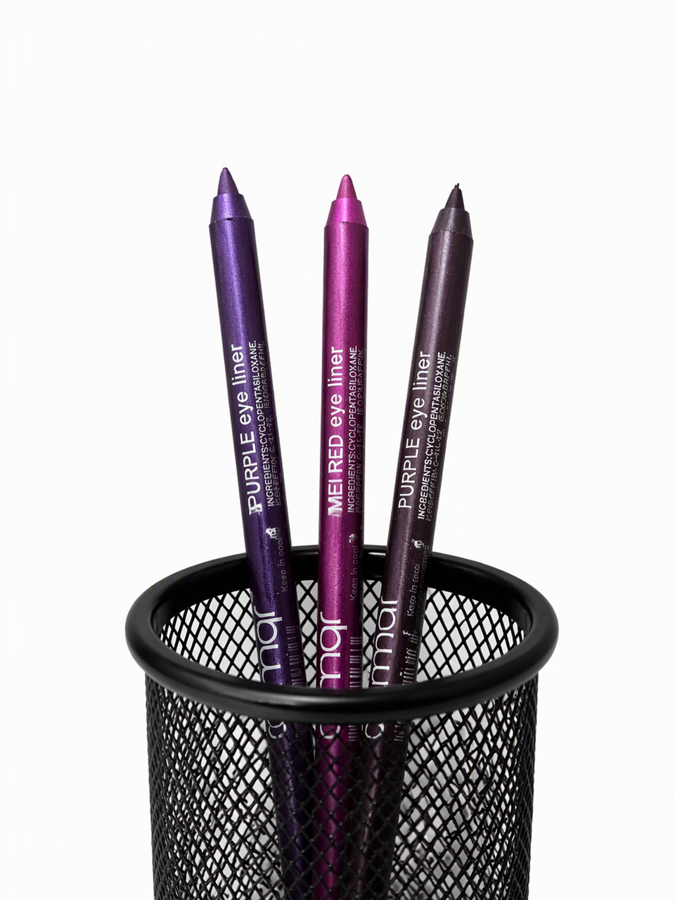 مداد لب و مداد چشم رنگی: PURPLE از سمت چپ
